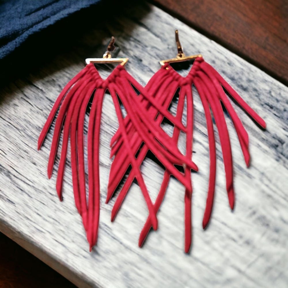 Bohemian Leather Fringe Earrings